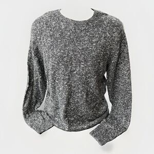 Calibrate Men’s Black Marled Knit Sweater Size L Crew Neck Wool Blend Soft